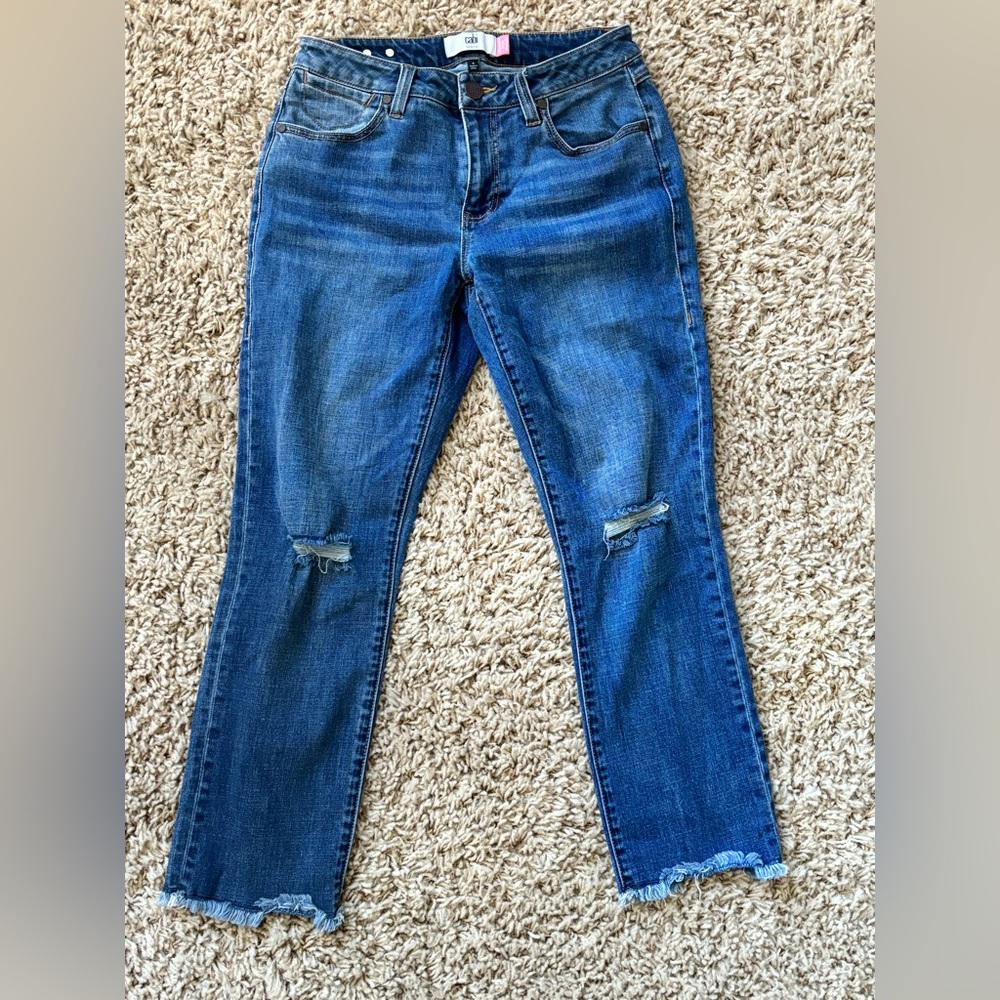 CABI CROPPED HIGH STRAIGHT DENIM